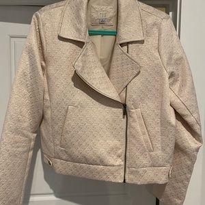 A new day cropped metallic jacket